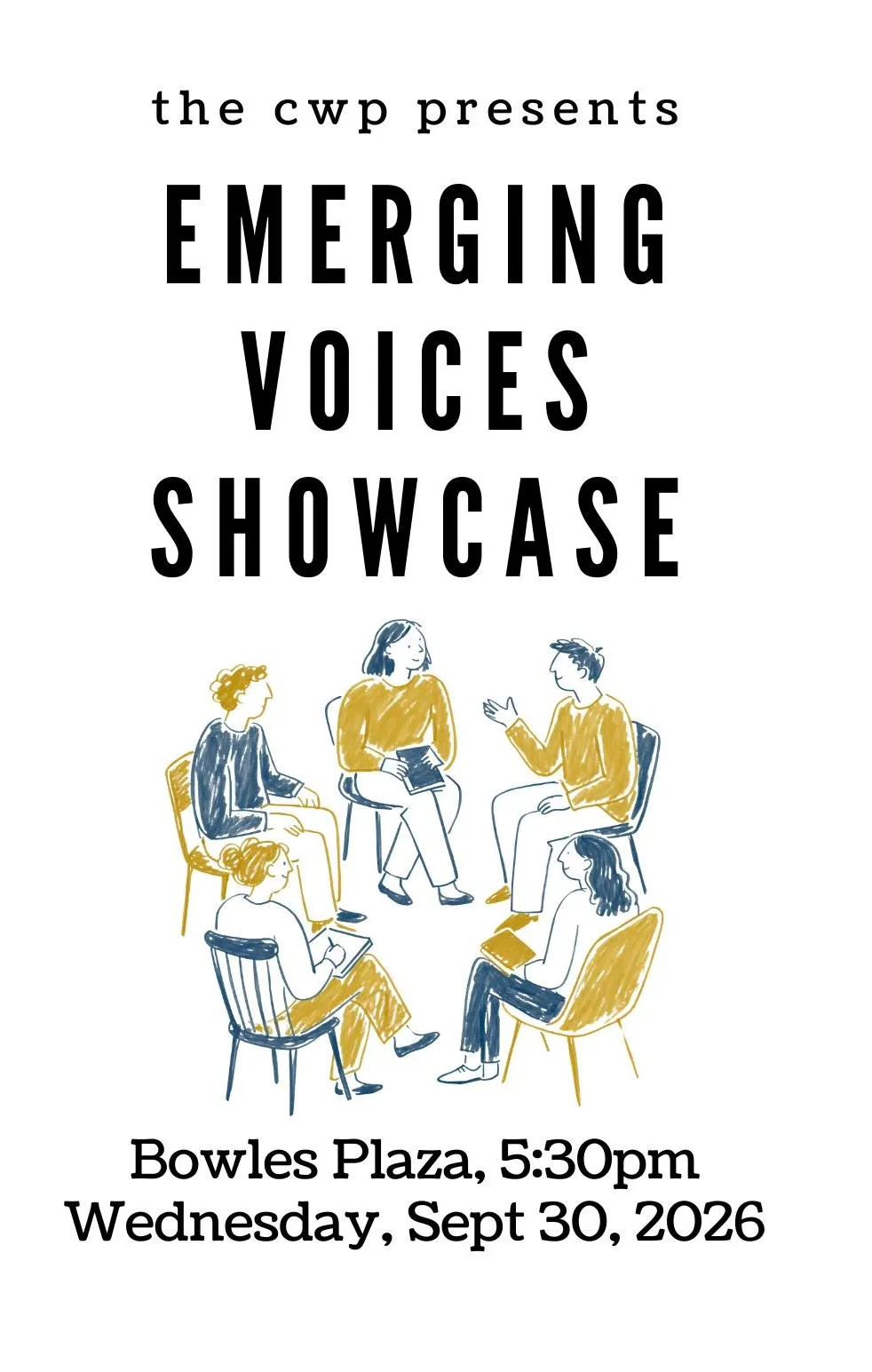 Flyer for Emerging Voices showcase- 